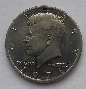 Srebrnkasti američki poludolar “Kennedy Half Dollar”, godina 1971. - at lalafo.rs — 1 Srebrnkasti američki poludolar “Kennedy Half Dollar”, godina 1971. - — 1