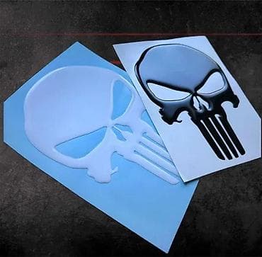 Transport: 3d Stiker PUNISHER - Stikeri za automobile - 1991 📌 Opis: 3D stikeri at lalafo.rs — 3 Transport: 3d Stiker PUNISHER - Stikeri za automobile - 1991 📌 Opis: 3D stikeri — 3