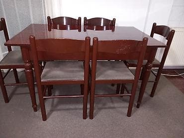 Kids' furniture: Trpezarijski set – drveni sto na razvlačenje + 6 stolica Na prodaju at lalafo.rs — 2 Kids' furniture: Trpezarijski set – drveni sto na razvlačenje + 6 stolica Na prodaju — 2