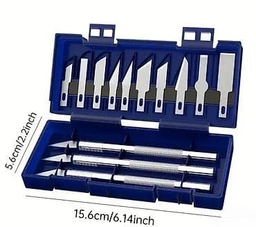 Hand Tools Sets: Set preciznih skalpela u kutiji – 13 sečiva + 3 drške Opis: - Komplet at lalafo.rs — 3 Hand Tools Sets: Set preciznih skalpela u kutiji – 13 sečiva + 3 drške Opis: - Komplet — 3