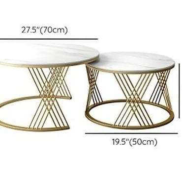 Stilski klub stolovi: Set od 2 okrugla klub stola – moderan „nesting“ dizajn - Radne ploče na lalafo.rs — 3 Stilski klub stolovi: Set od 2 okrugla klub stola – moderan „nesting“ dizajn - Radne ploče — 3