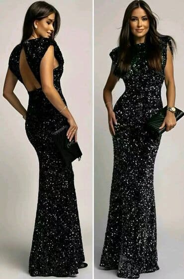 Elegantna duga haljina sa šljokicama - Model: večernja/maksi haljina na lalafo.rs Elegantna duga haljina sa šljokicama - Model: večernja/maksi haljina