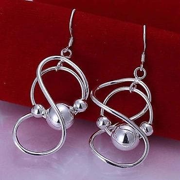 Srebrne viseće minđuše – 925 sterling srebro - Materijal: srebro 925 na lalafo.rs Srebrne viseće minđuše – 925 sterling srebro - Materijal: srebro 925