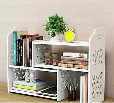 Podesiva bela polica za sto – dekorativna i funkcionalna - na lalafo.rs — 1 Podesiva bela polica za sto – dekorativna i funkcionalna - — 1