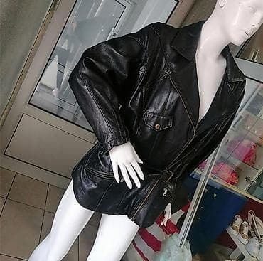 dve suknje po: Ženska kožna jakna – biker/oversize kroj, crna - Materijal: prirodna na lalafo.rs — 4 dve suknje po: Ženska kožna jakna – biker/oversize kroj, crna - Materijal: prirodna — 4