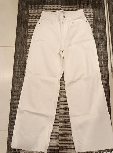 Bela ženska široka farmerka - Kroj: ravan/širok nogavica, visok struk na lalafo.rs — 5 Bela ženska široka farmerka - Kroj: ravan/širok nogavica, visok struk — 5