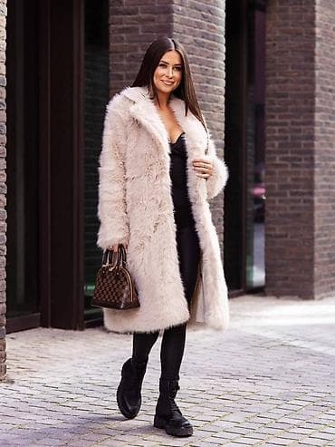 Ženski dugi kaput od veštačkog krzna - Model: klasičan ravni kroj do na lalafo.rs — 3 Ženski dugi kaput od veštačkog krzna - Model: klasičan ravni kroj do — 3