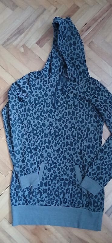 Ženska dukserica s kapuljačom, leopard print. - Boja: tamno siva na lalafo.rs Ženska dukserica s kapuljačom, leopard print. - Boja: tamno siva