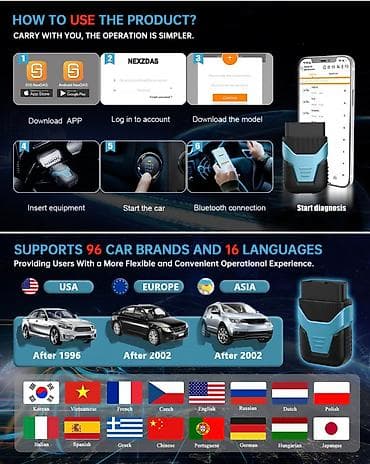 Transport: Novo - Humzor Z100 Elite Bluetooth OBD2 iOS & Android HUMZOR Z100 at lalafo.rs — 10 Transport: Novo - Humzor Z100 Elite Bluetooth OBD2 iOS & Android HUMZOR Z100 — 10
