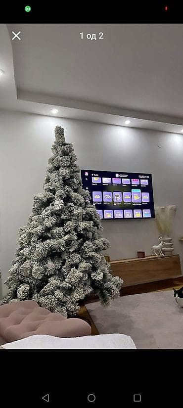 Velika veštačka jelka – “pahuljasta”/prekrivena snegom - Tip na lalafo.rs — 2 Velika veštačka jelka – “pahuljasta”/prekrivena snegom - Tip — 2