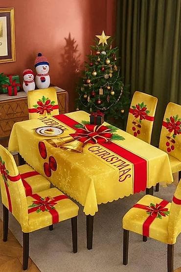 🎄 Novogodišnji stolnjak (150x220 cm) + 6 navlaka za stolice 🎄 Unesite na lalafo.rs — 3 🎄 Novogodišnji stolnjak (150x220 cm) + 6 navlaka za stolice 🎄 Unesite — 3