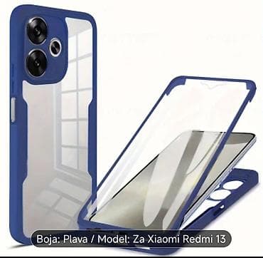 Plavi hibridni zaštitni okvir/folija za Xiaomi Redmi 13 - na lalafo.rs Plavi hibridni zaštitni okvir/folija za Xiaomi Redmi 13 -
