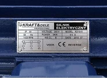 Tools & Equipment: 05. Trofazni Elektromotor KRAFT&DELE 3kW 1420o/min(KD1815) at lalafo.rs — 2 Tools & Equipment: 05. Trofazni Elektromotor KRAFT&DELE 3kW 1420o/min(KD1815) — 2