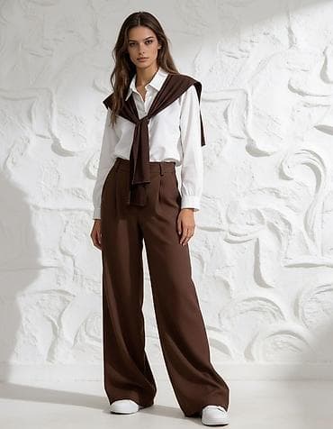 💫Ženski komplet – košulja, ravne široke pantalone i lagani džemper na lalafo.rs — 3 💫Ženski komplet – košulja, ravne široke pantalone i lagani džemper — 3