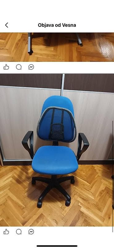 Kancelarijske stolice: Ergonomska stolica na točkićima - Tapacirano sedešte i naslon u na lalafo.rs — 2 Kancelarijske stolice: Ergonomska stolica na točkićima - Tapacirano sedešte i naslon u — 2