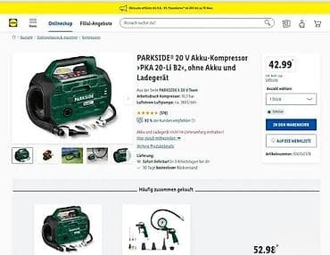 Kompresori za vazduh: PARKSIDE akumulatorska kombinovana pumpa PNA 20-Li A1 (X20V Team) - na lalafo.rs — 10 Kompresori za vazduh: PARKSIDE akumulatorska kombinovana pumpa PNA 20-Li A1 (X20V Team) - — 10