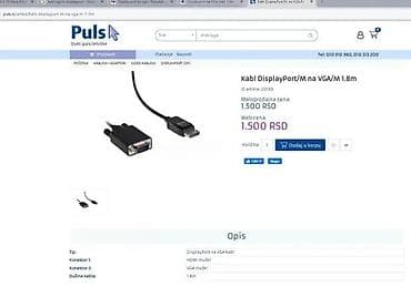 prsluk jaknica mango u: Kabl DisplayPort (DP) na VGA, dužina 1,8 m - Pretvara digitalni at lalafo.rs — 3 prsluk jaknica mango u: Kabl DisplayPort (DP) na VGA, dužina 1,8 m - Pretvara digitalni — 3