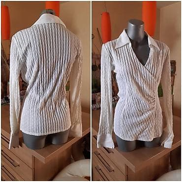 Bela ženska košulja Azzaro Parallel - Model: preklopni V-izrez na lalafo.rs — 5 Bela ženska košulja Azzaro Parallel - Model: preklopni V-izrez — 5