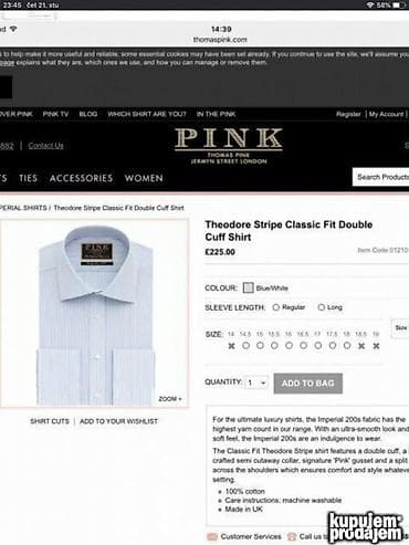 Original PINK kosulje M - L - XL 100% cotton Ramena 47/50cm na lalafo.rs — 9 Original PINK kosulje M - L - XL 100% cotton Ramena 47/50cm — 9