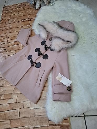 Dečiji kaput sa kapuljačom i krznom - Model: duffle kaput za na lalafo.rs — 2 Dečiji kaput sa kapuljačom i krznom - Model: duffle kaput za — 2