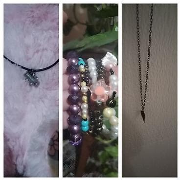 Set modnog nakita – ogrlice i narukvice - Ogrlica na crnoj kožnoj/eko na lalafo.rs — 3 Set modnog nakita – ogrlice i narukvice - Ogrlica na crnoj kožnoj/eko — 3