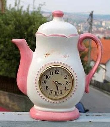 Home & Garden: Vtg Kaminski ukrasni keramički sat u obliku čajnika 26 cm!. Ispravan at lalafo.rs — 7 Home & Garden: Vtg Kaminski ukrasni keramički sat u obliku čajnika 26 cm!. Ispravan — 7