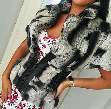 Ženska krznena prsluk-jaknica bez rukava. - Dizajn: kratke rukave na lalafo.rs — 1 Ženska krznena prsluk-jaknica bez rukava. - Dizajn: kratke rukave — 1