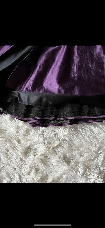 sako laneni: Ljubičasta koktel/večernja haljina na bretele - Materijal sa at lalafo.rs — 3 sako laneni: Ljubičasta koktel/večernja haljina na bretele - Materijal sa — 3