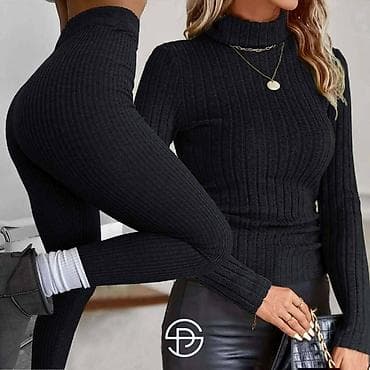 Ženski rebrasti komplet – rolka i helanke - Dvodijelni set od mekane na lalafo.rs — 6 Ženski rebrasti komplet – rolka i helanke - Dvodijelni set od mekane — 6