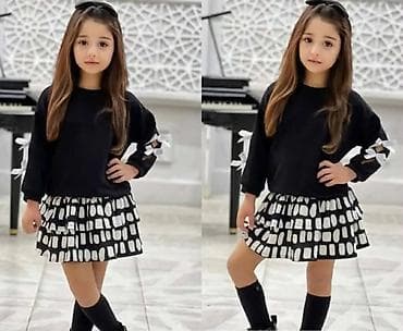 Dečiji komplet za devojčice – bluza i suknja - Dizajn: dvojelementni na lalafo.rs — 1 Dečiji komplet za devojčice – bluza i suknja - Dizajn: dvojelementni — 1