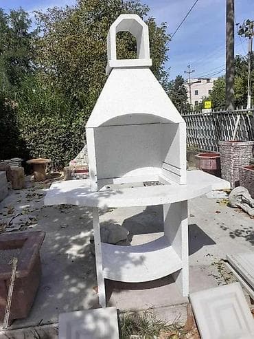 Betonski Roštilj – Beli Teraco + Rešetka Elegantan spoj estetike i na lalafo.rs — 2 Betonski Roštilj – Beli Teraco + Rešetka Elegantan spoj estetike i — 2