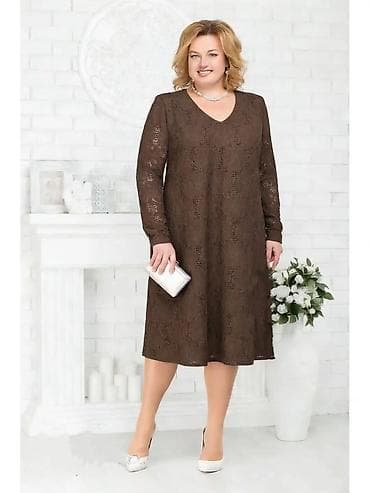 Elegantna midi čipkana haljina za punije dame L, XL, 2XL,3XL,4XL - na lalafo.rs — 4 Elegantna midi čipkana haljina za punije dame L, XL, 2XL,3XL,4XL - — 4