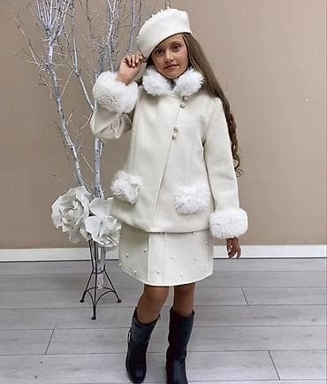 Haljinica, kaput i beretka sa biserima u kompletu za devojčice uzrasta na lalafo.rs — 2 Haljinica, kaput i beretka sa biserima u kompletu za devojčice uzrasta — 2