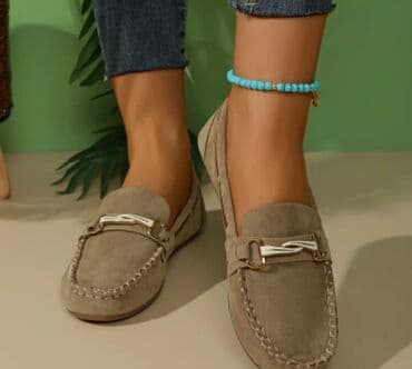 Ženske mokasine – bež/peščano sive - Klasičan loafer dizajn sa na lalafo.rs Ženske mokasine – bež/peščano sive - Klasičan loafer dizajn sa