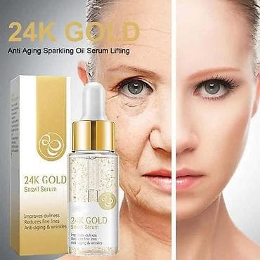 Cena 890 dinara 24K gold serum protiv starenja Specifikacija: Neto na lalafo.rs Cena 890 dinara 24K gold serum protiv starenja Specifikacija: Neto