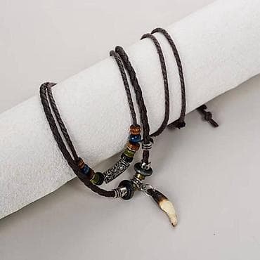 Set od dve ogrlice "Vučiji zub", ručni rad na koži, etno. Novo!!! na lalafo.rs — 6 Set od dve ogrlice "Vučiji zub", ručni rad na koži, etno. Novo!!! — 6