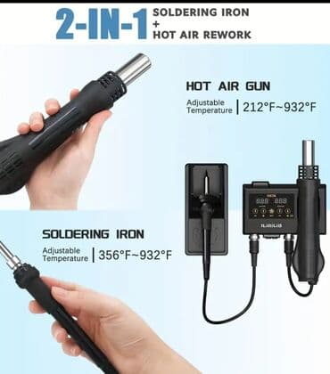 Clamps: 2-u-1 stanica za lemljenje i rework vrućim vazduhom – model HX36 at lalafo.rs — 4 Clamps: 2-u-1 stanica za lemljenje i rework vrućim vazduhom – model HX36 — 4