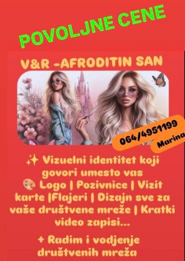 V&R – Afrodijin san: kreativni studio za vizuelni identitet i na lalafo.rs V&R – Afrodijin san: kreativni studio za vizuelni identitet i