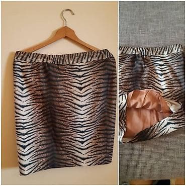 Ženska suknja sa animal (tigar) printom, ravnog kroja. - Dužina: 51 cm na lalafo.rs — 2 Ženska suknja sa animal (tigar) printom, ravnog kroja. - Dužina: 51 cm — 2