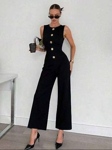 Ženski elegantni kombinezon bez rukava - Model sa širokim nogavicama na lalafo.rs — 2 Ženski elegantni kombinezon bez rukava - Model sa širokim nogavicama — 2