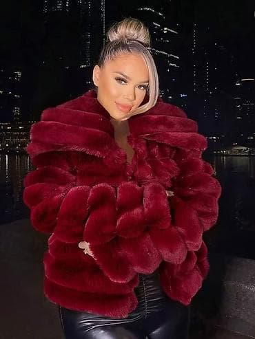 🔥Ženska jakna/kaput od veštačkog krzna – bordo crvena ODMAH na lalafo.rs — 5 🔥Ženska jakna/kaput od veštačkog krzna – bordo crvena ODMAH — 5