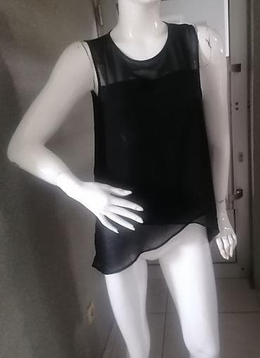 Ženska crna bluzica/ tunika bez rukava. - Materijal: lagan na lalafo.rs — 2 Ženska crna bluzica/ tunika bez rukava. - Materijal: lagan — 2