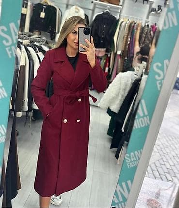 Ženski kaput sa vezivanjem u struku Velicina 36 38 40 42 - Kroj: midi na lalafo.rs — 1 Ženski kaput sa vezivanjem u struku Velicina 36 38 40 42 - Kroj: midi — 1