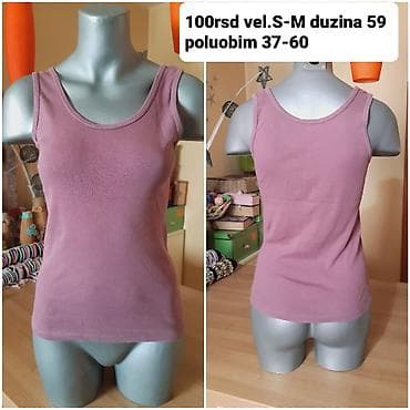 Ženska majica bez rukava – rebrasti top - Boja: prljavo roza/lila - na lalafo.rs Ženska majica bez rukava – rebrasti top - Boja: prljavo roza/lila -