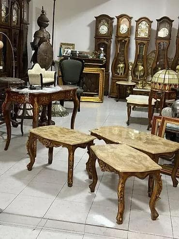 Antique Club Tables: Stilski set stolića (3 komada) – drvo / oniks – Dobro stanje 🌟 Veliki at lalafo.rs — 9 Antique Club Tables: Stilski set stolića (3 komada) – drvo / oniks – Dobro stanje 🌟 Veliki — 9