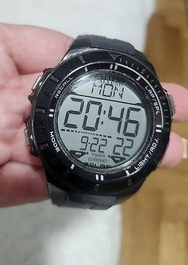 Muški sat, Calypso, sa crnom silikonskom narukvicom korišćen ali na lalafo.rs — 1 Muški sat, Calypso, sa crnom silikonskom narukvicom korišćen ali — 1