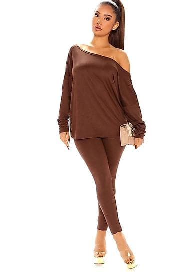 Komplet tunika na golo rame mis rukavi i helanke sa elastinom na lalafo.rs Komplet tunika na golo rame mis rukavi i helanke sa elastinom