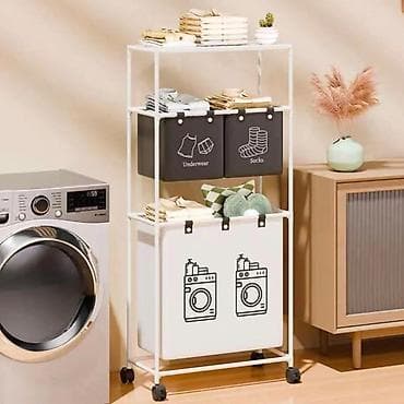 04. Višenamenska polica za veš sa točkićima, dizajnirana za lakšu na lalafo.rs 04. Višenamenska polica za veš sa točkićima, dizajnirana za lakšu