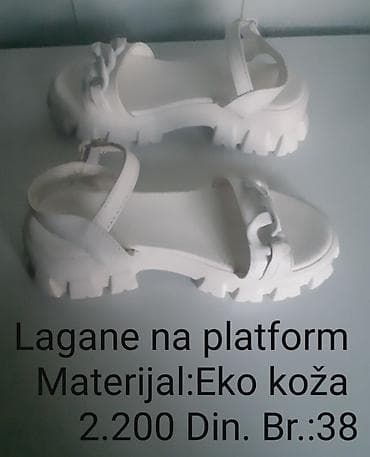 Bele i Crne ženske sandale na platformu - Model: otvorene sandale sa at lalafo.rs — 4 Bele i Crne ženske sandale na platformu - Model: otvorene sandale sa — 4