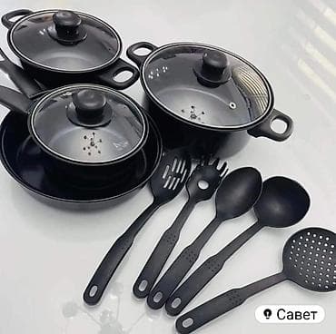 Komplet posuđa sa priborom za kuvanje – elegantan crni set Sastav na lalafo.rs Komplet posuđa sa priborom za kuvanje – elegantan crni set Sastav